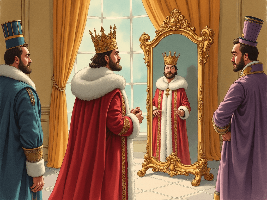 The Vain King and Two Weavers