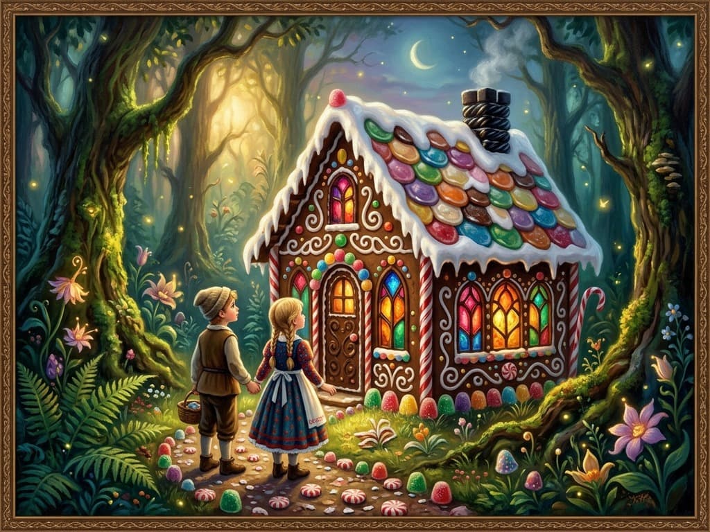 Hansel and Gretel: The Gingerbread House in the Woods
